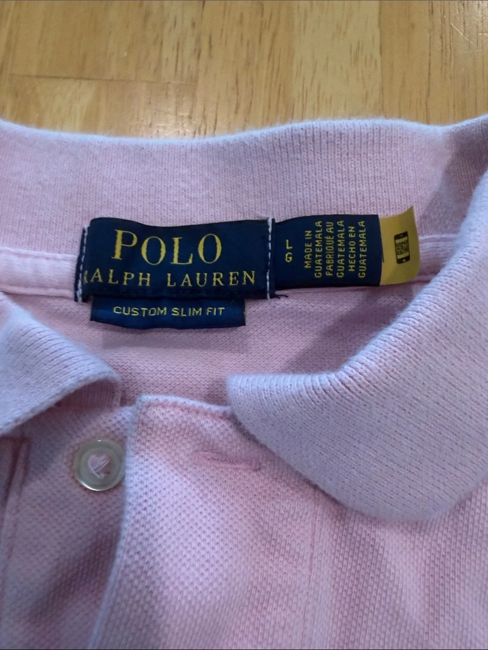 Ralph Lauren Pink Polo with Green Pony Logo